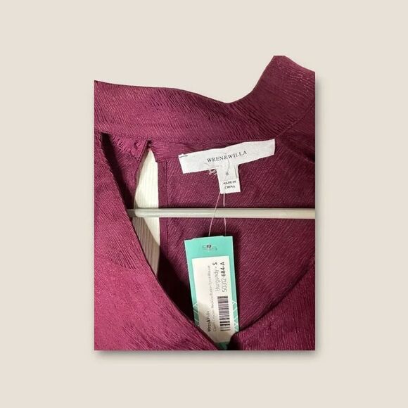 Wren & Willa Stitch Fix Choker Neck Blouse Top Womens Size Small NWT - Picture 5 of 6